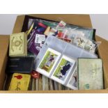 Large box of very mixed Trade Card, Cigarette Card and 'ephemera'. (Qty) Buyer collects. No Reserve