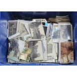 Large blue tub with a wide variety of mainly old postcards. A real mix of material. Heavy (Buyer