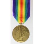 Victory Medal to Lieut J W Butterfield. Served 20th Bn Durham L.I. as an officer. Born Sunderland.