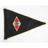 German WW2 Hitler Youth pennant.