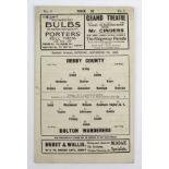 Derby County v Bolton Wanderers 7th Sept 1935, First Team