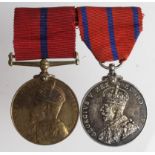 Coronation 1911 City of London Police with Coronation 1902 City of London Police medals both to PC