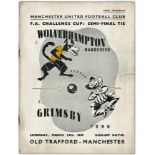 Wolverhampton Wanderers v Grimsby FA Challenge Cup Semi Final 25/3/1939 at Old Trafford, Manchester