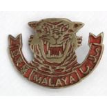 Badge a Malayan Scouts locally made slouch hat badge for local tribesmen and British Officers &