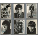 A & B C Gum, Beatles (black & white) complete set, mainly VG or better in pages, cat value £300