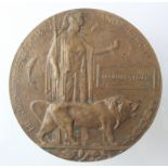 Death Plaque to 40076 Pte Leonard Potts 1/5th Bn W.Yorks Regt. Killed In Action 25/4/1918. Born