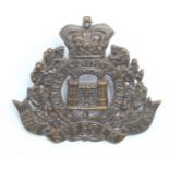 Suffolk Regiment officers cap badge QVC bronze