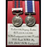 India General Service Medal 1854 with Perak clasp (E Carter, ORD: HMS Fly) 103 to ship, QV Naval