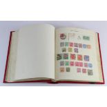 British Commonwealth in red Westminster Album, an old time lot with early mint Australia, Ascension,