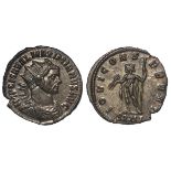 Maximian billon antoninianus, Ticinum Mint 292-293 AD. Reverse reads: IOVI CONSERVAT. Jupiter