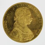 Austria 4 Ducats 1915 Gold Restrike (KM#2276) Unc