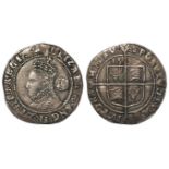 Elizabeth I silver sixpence, Sixth Issue 1582-1600, mm. Key 1595-1598 and dated 1596?, Spink