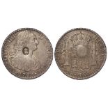 Dollar, George III oval countermark on a Mexico 8 Reales 1793 Mo FM, S.3765A, lightly toned EF