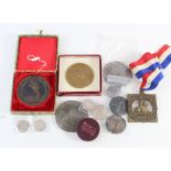 World Commemorative Medals (13) 17th to 20thC, noted: Opening of the Suez Canal 1869 silver, toned