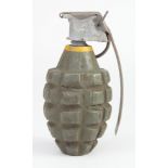 WW2 Inert US Pineapple Grenade with an Inert dummy fuze. Reserve £50. Ideal Paper weight.