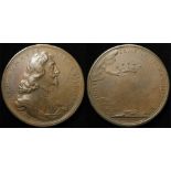 British Commemorative Medal, bronze d.50mm: Charles I Memorial (issued 1695) by J. and N.