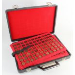 GB Coins: A five-tray carry case filled with predecimal, Farthings to Crowns including silver,