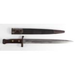Bayonet: Pattern 1888 MKII bayonet made by Wilkinson and dated for March 1900, and 'VR' with WD,