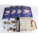 Commemorative Medals, Tokens & Reproduction Coins - a large quantity in a stacker box, including: