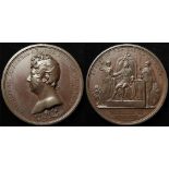 British Commemorative Medal, bronze d.48.5mm: Prince of Wales, Prince Regent 1811, by T. Wyon Sr.,