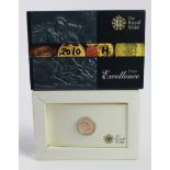 Half Sovereign 2010 BU in the Royal Mint packaging