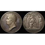 British Commemorative Medal, silver d.49mm: Coronation of George IV 1821, large silver issue by T.
