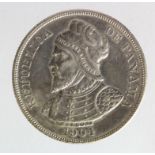 Panama silver 50 Centesimos 1904, KM# 5, nEF