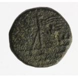 Coin Weight, copper d.14mm, for the gold Half Noble (1412-c.1436) 50-1/2gr. Uniface with stylised