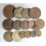 World Coins (16) 18th-20thC, mostly copper including Russian, mixed grade from circulation, plus