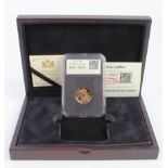 Sovereign 2015 BU in a "Coin portfolio management" date stamp case and box