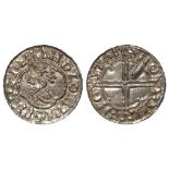 Anglo-Saxon: Cnut silver penny, Quatrefoil Type, Spink 1157. Obverse reads: +CNVT REX ANGLORVI.