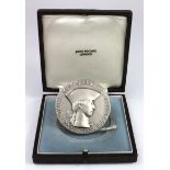 British Academic Medal, hallmarked silver d.55mm, 97g: Royal Academy of Arts Medal by by E. Gillick,