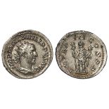 Philip I silver antoninianus, Rome Mint 246 AD. Reverse reads: PM TRP III COS PP. Felicitas standing