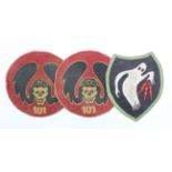 Israeli 101st Fighter Squadron Patches & WW2 style 23rd HQ Company (Ghost Army) Patch with printed