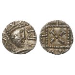 Anglo-Saxon silver sceat, Primary Issue 650-710 A.D., Series A 2a variety, Spink 775, well centred