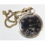 WW2 Kriegsmarine EDO Deck Watch-Pocket Watch. Works but keeps stopping. Sold a/f