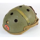 WW2 US Rawlings Tank Helmet with Hand Painted Tank Destroyer Badge. Size 7.