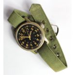 Vietnam War US Army Plastic Westclox Manual Wrist Watch and strap. Working when catalogued
