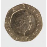 Twenty Pence undated mule (2008) S. G4A, EF