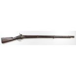19th Century Continental percussion musket 42 inch barrel heavy duty action possibly Austrian