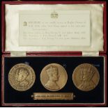 British Commemorative Medals (3) bronze d.51mm: The Three British Kings of 1936, a set of three