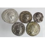 Gordian III silver looking antoninianus, Sear 8615, GVF, ditto of Valerian, Sear 9920, GF, a