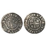 Henry II silver penny, short cross issue, Class 1b, Spink 1344, obverse reads:- hENRICVS.REX,