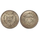 Token, 19thC: Hull, Rudston & Preston silver One shilling and sixpence 1811 GVF