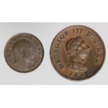 Farthing 1806 GVF and Third Farthing 1902 nEF