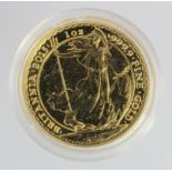 Britannia £100. 2015 BU in a hard plastic capsule