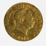 Half Sovereign 1818 Fine but with a few dig/nicks