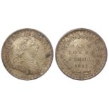 Three Shillings Bank Token 1811 EF, patchy tone.