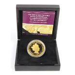 Alderney Double Sovereign 2019 Proof FDC boxed as issued. Struck in 24ct with a mintage of 399