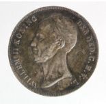 Netherlands silver 2-1/2 Gulden 1848 Sword, KM# 69.2, toned EF, scratch near the edge reverse.